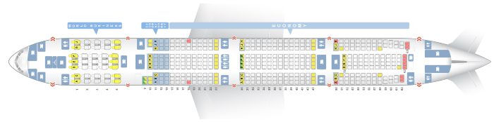 KLM Curacao stoelindeling 13 KLM 777-300 naar Curacao - stoelindeling