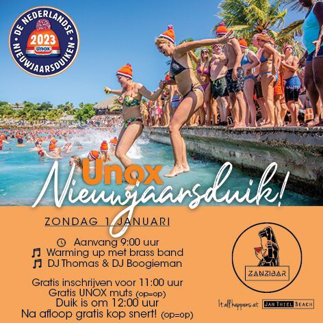 Nieuwjaarsduik Curacao 2023 12 UNOX Nieuwjaarsduik Curacao 2023 - Zanzibar Jan Thiel