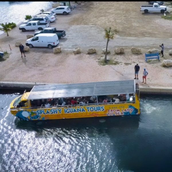Busboot tour 6 Busboot Splashy Curacao te water
