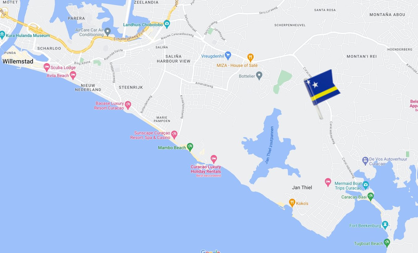 Vakantievilla in Jan Thiel 24 jan thiel villa 6 personen kaart