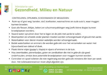 Dengue op Curacao 14 Dengue Curacao | controleren en opruimen broedhaarden muggen