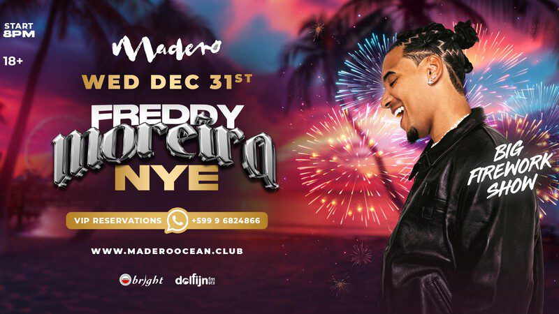Oud & Nieuw op Curaçao (2025/2026) 5 Freddy Moreira, Oud & Nieuw, Madero Ocean Club